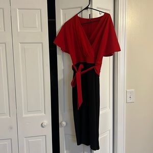 Red/black business dress